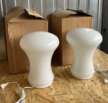 Retro stoní lampa,  sklo, OS 