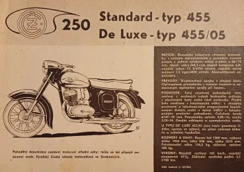 ČZ 250 standart typ 455 