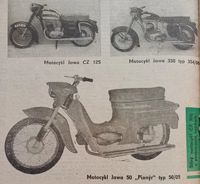 Motocykl Jawa, ČZ  - fotogalerie