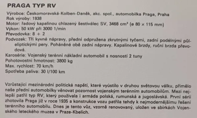 Praga typ RV - fotogalerie
