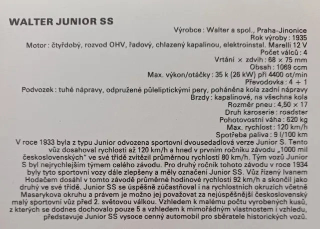 Walter junior SS - fotogalerie