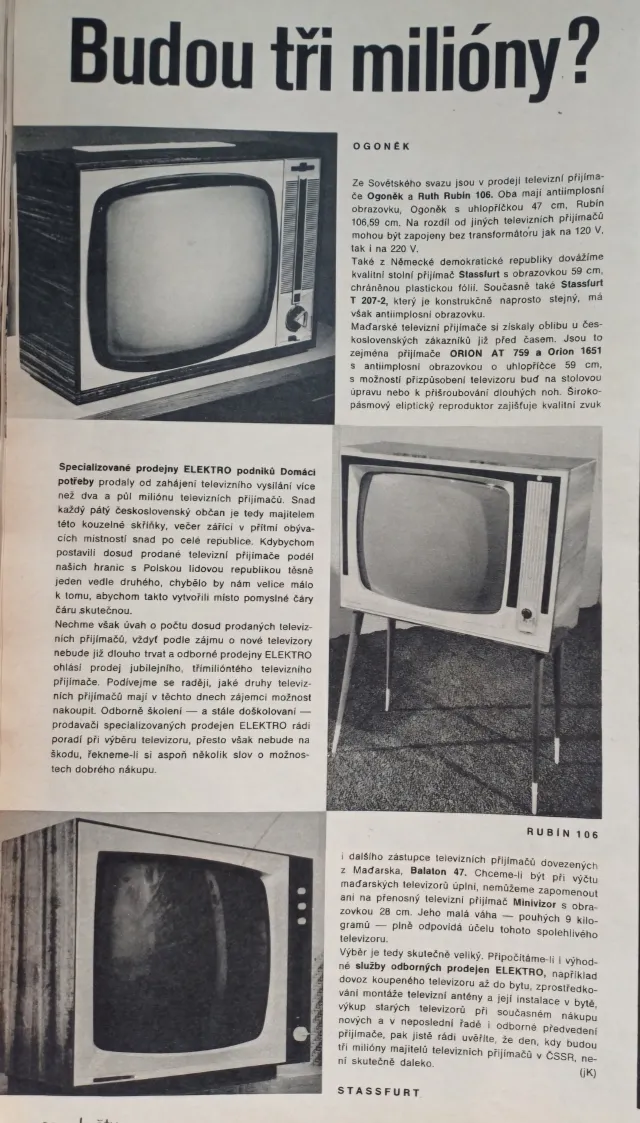 Retro televize  - fotogalerie